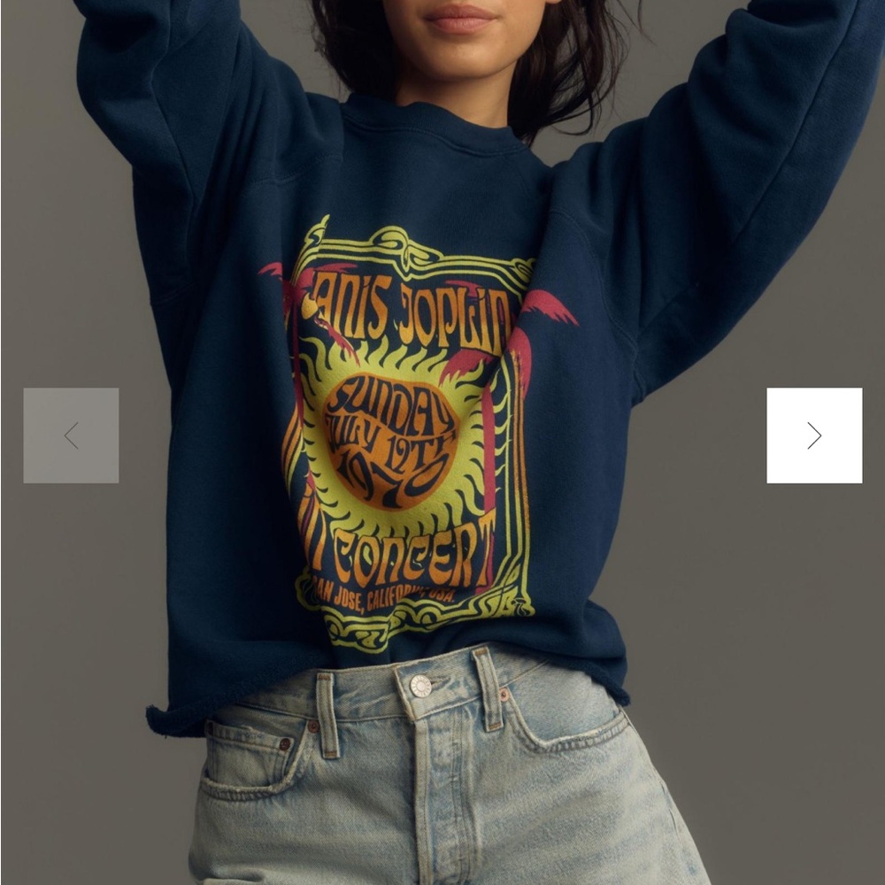 Anthropologie Original Retro Brand Janis Joplin Sweatshirt